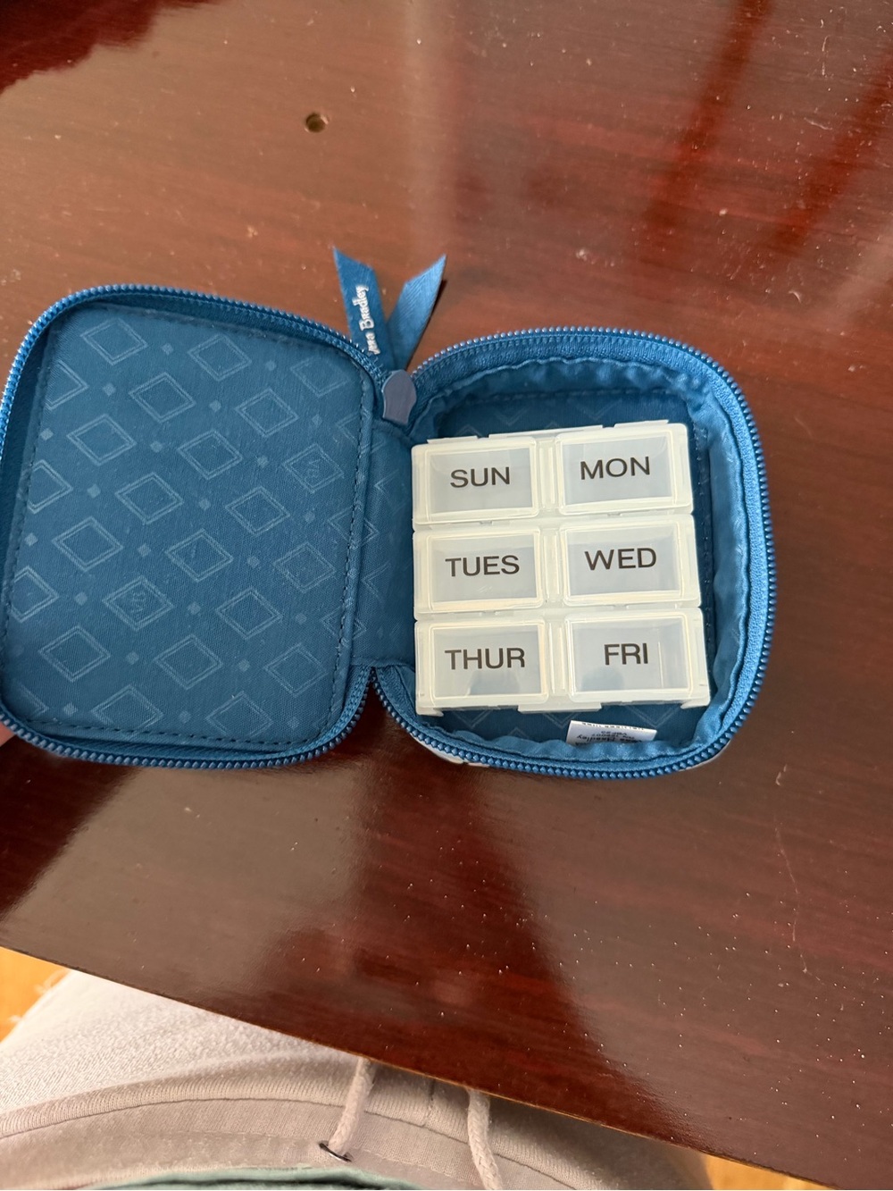 Vera Bradley Weekly Pill Organizer Case with Removable Day Boxes